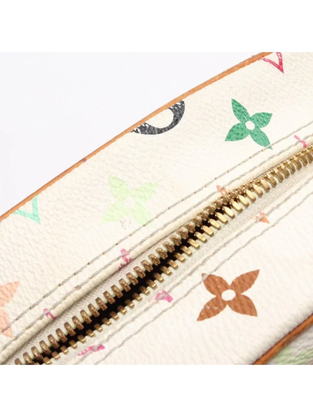 Louis Vuitton Handbag Trouville Blanc Canvas Leather